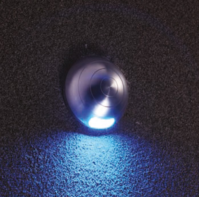 Moderne indirekte Wandaußenbeleuchtung blau