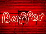 Buffet - Neon-Schriftzug -Vintage