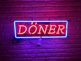 Döner - Neon-Schriftzug - Vintage