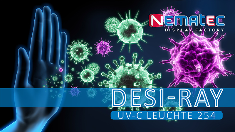 Effiziente Luftreinigung mittels UV-C 254 Nanometer Röhren. Desinfektion und Entkeimung von Viren wie Covid-19, Bakterien und Pilze. Wirksame Maßnahme gegen die Ausbreitung der Corona Pandemie und deren Infektionenl