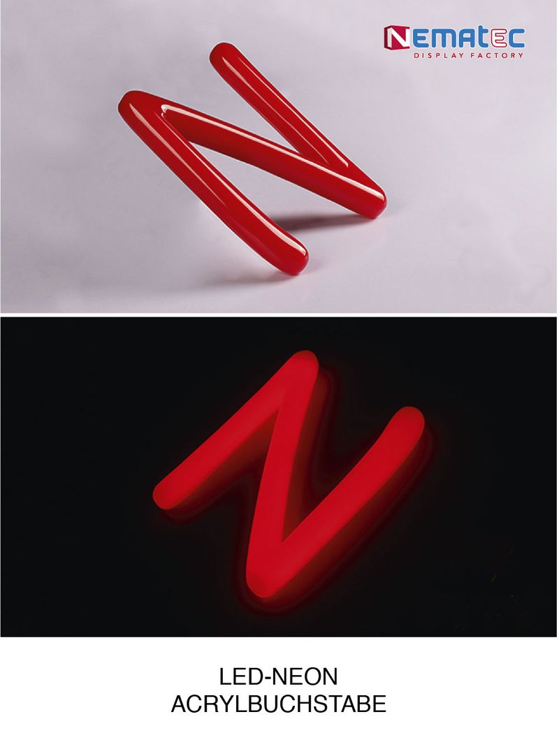 LED-Neonlicht ist eine moderne und energieeffiziente Alternative zu herkömmlichen Neonlichtern in der Leuchtreklame. Es wird oft als 